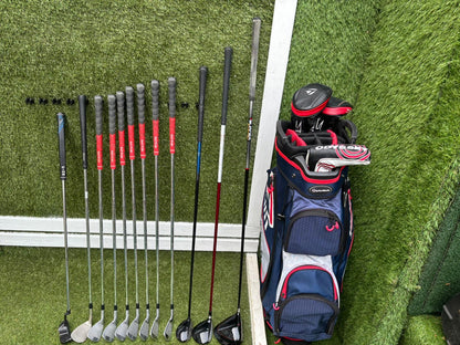 TaylorMade Tour Preferred MC Irons (4–PW) + Burner Driver, R9 Fairway, Callaway Hybrid, Ping Cadence Putter & TaylorMade Bag
