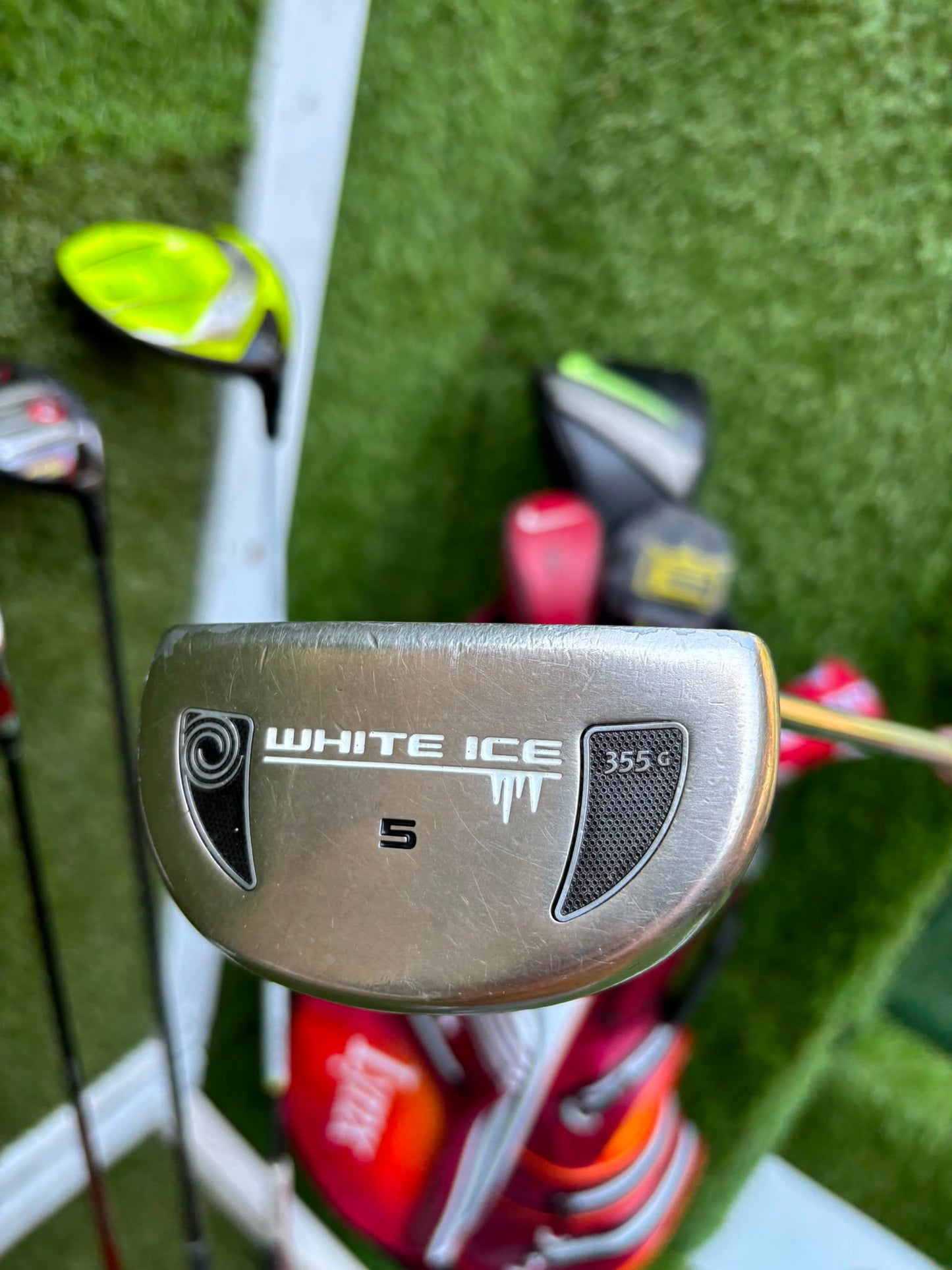 Nike Slingshot 4D Irons, Nike Driver, Cobra 4 Wood, Nike VR_S Hybrid, Odyssey Putter, New Lynx Waterproof Cart Bag
