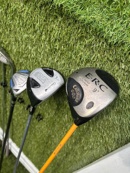 Golf Set – EEE 3ZZZ Irons + Callaway ERC Driver + Hybrid + 5 Wood + Callaway Stand Bag