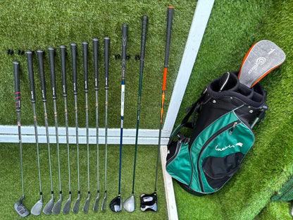 Titleist DCI Irons, Titleist DCI Sand Wedge, Confidence Woods & Inesis Stand Bag