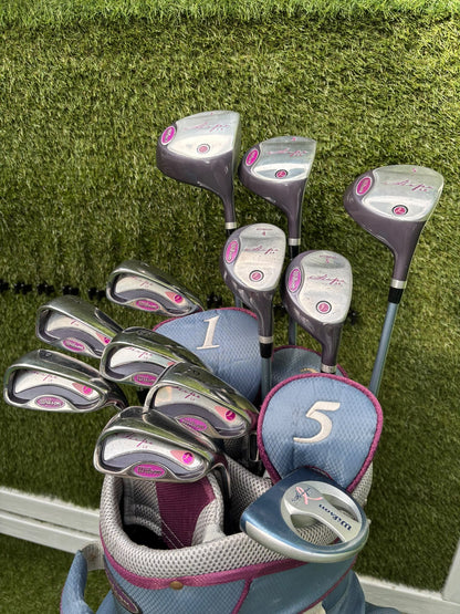 Wilson Hope LX Ladies Complete Golf Set – Matching Woods, Hybrids, 6–SW Irons, Putter & Wilson Bag