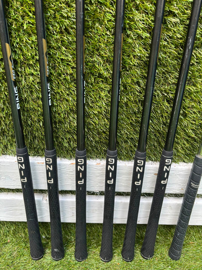 Ping Eye2+ Blue Dot Graphite Irons, Brand New Wilson D7 Driver, Ping G5 Woods & Ping Traverse Cart Bag