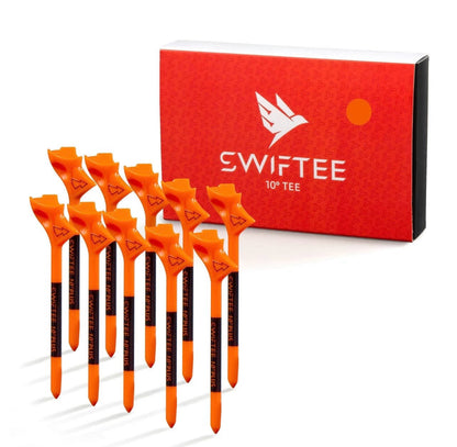 SWIFTEE 10 pack of Orange Premium 10 Degree  83mm Golf Tees