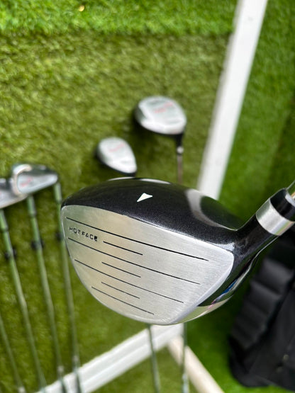 Unused and Boxed Dyna-Tech “Tech Force” Full Golf Set (5–SW) + Driver, 3 Wood, Hybrid + Bag