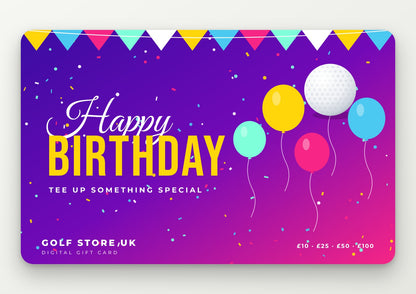 Golf Store UK digital gift card – Happy Birthday golf design