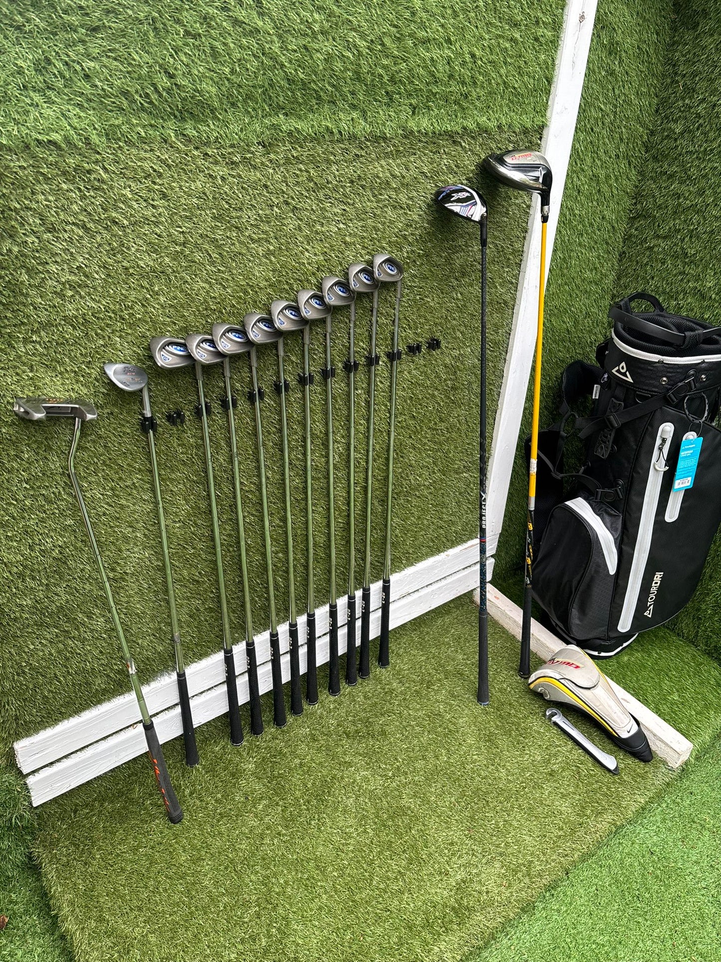 PING G5 Irons, Callaway XR 5 Wood, Nike SQ Dymo Driver, Vokey Wedge & Brand New Waterproof Stand Bag Golf Set