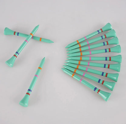 Not A Six Pack- Ice Tee- Not A Castle Tee-Premium 70mm Bamboo Golf Tee With Orange, Pink, Blue & Red Castle Height Indicators-250 Tees