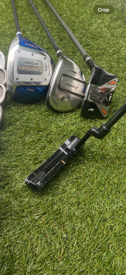 Callaway Tungsten Titanium Irons + Donnay Driver + Mizuno Fairway + Confidence Hybrid + Callaway Stand Bag (12 Clubs)