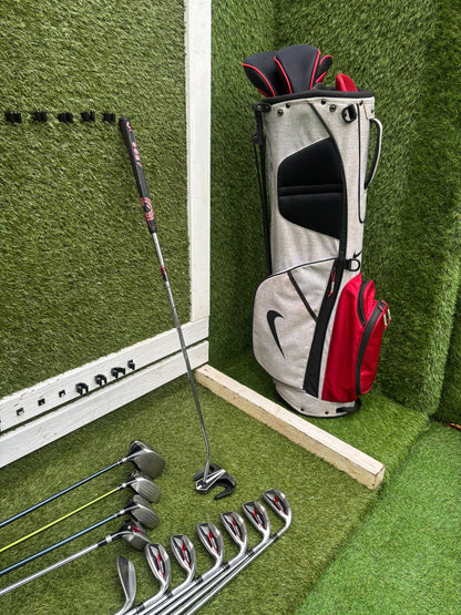 TaylorMade AeroBurner Irons + Cobra Woods + Nike Stand Bag