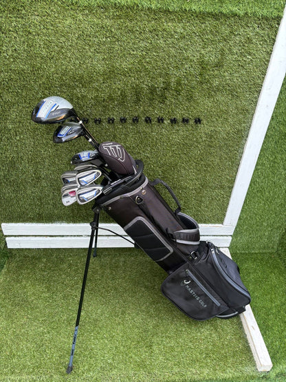 Wilson 1200 TPX Golf Set with Hybrid, Deep Red Wedge & Brand New Stand Bag - Free Delivery