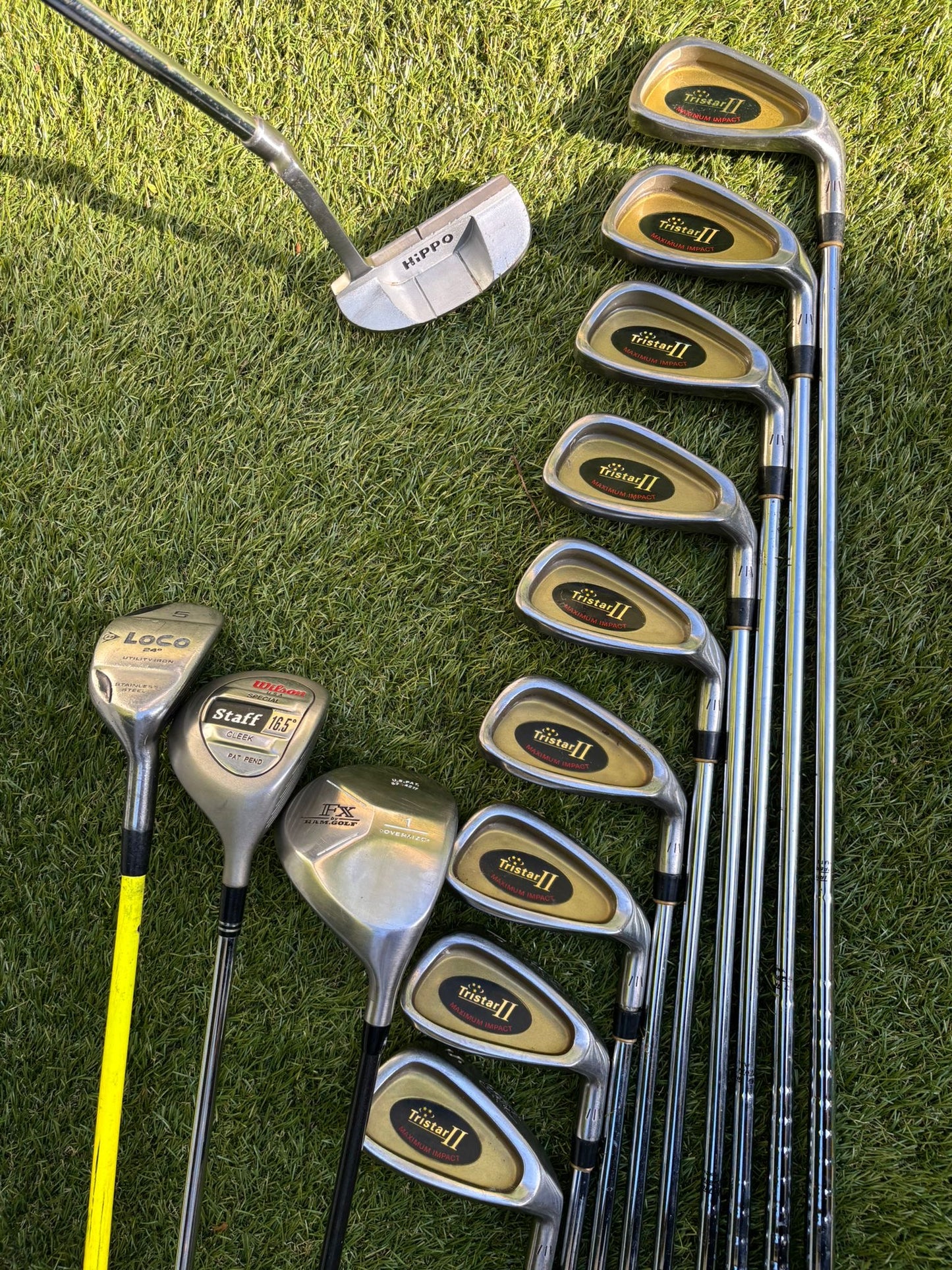 Tristar II 3–SW Irons + RAM FX Driver + Wilson Staff Cleek + Masters Stand Bag – 13 Clubs