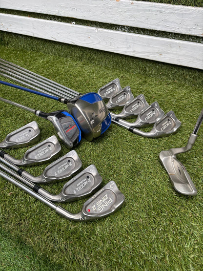 Z-Model II 3-SW Irons, Ping Zing 2 Red Dot 2 Iron, Driver, Hybrid & MacGregor Bag