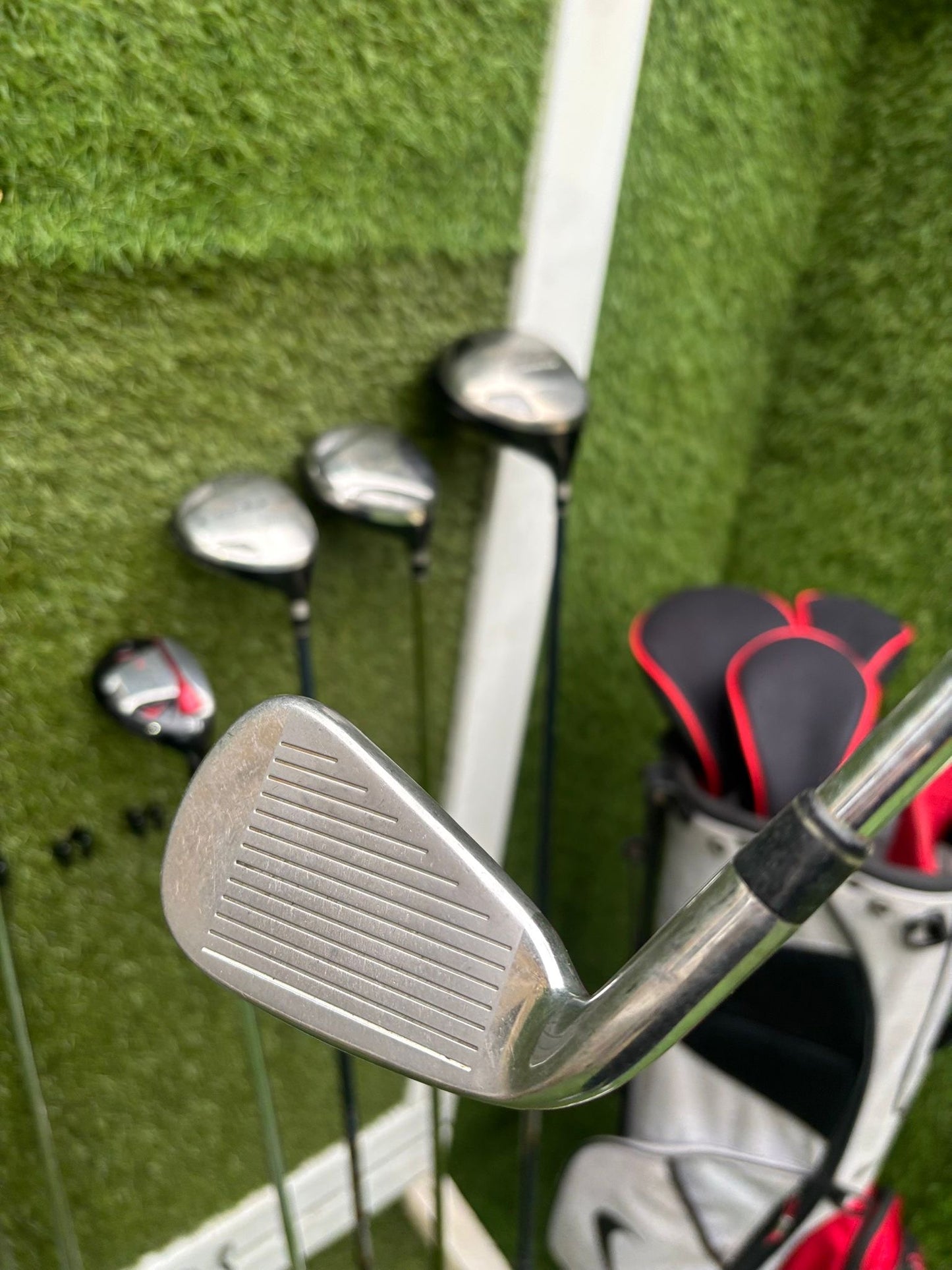 TaylorMade AeroBurner Irons + Cobra Woods + Nike Stand Bag