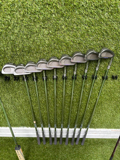 Ladies / Teenager Golf Set – Yonex V-Mass Woods, Fazer Flowline HOT-1 Irons & Bullet Stand Bag