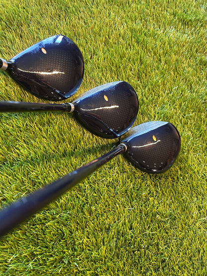 Ram Concept Wood set 3-17 degree, 5-21 degree, 7-24 degree Graphite regular flex Shaft - RH head covers included