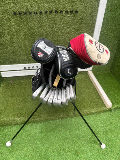 Mizuno Astron MTS Irons + Srixon Driver + Wilson Fairway + MacGregor Hybrid + Callaway Stand Bag (13 Clubs)