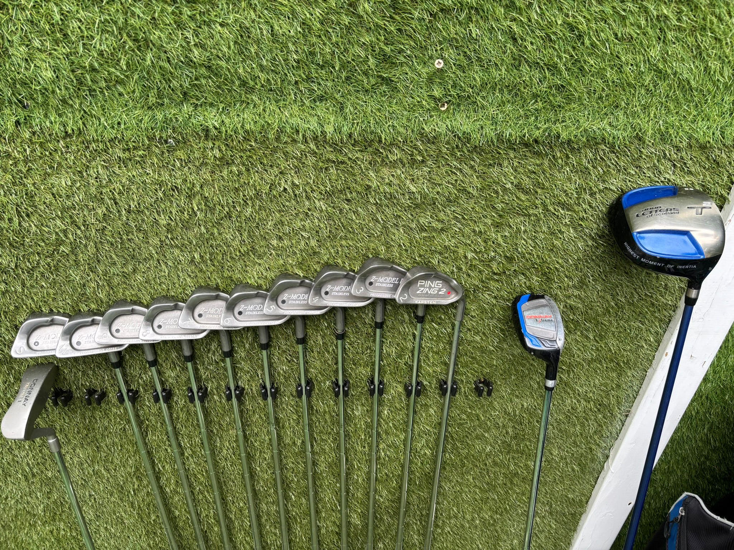 Z-Model II 3-SW Irons, Ping Zing 2 Red Dot 2 Iron, Driver, Hybrid & MacGregor Bag