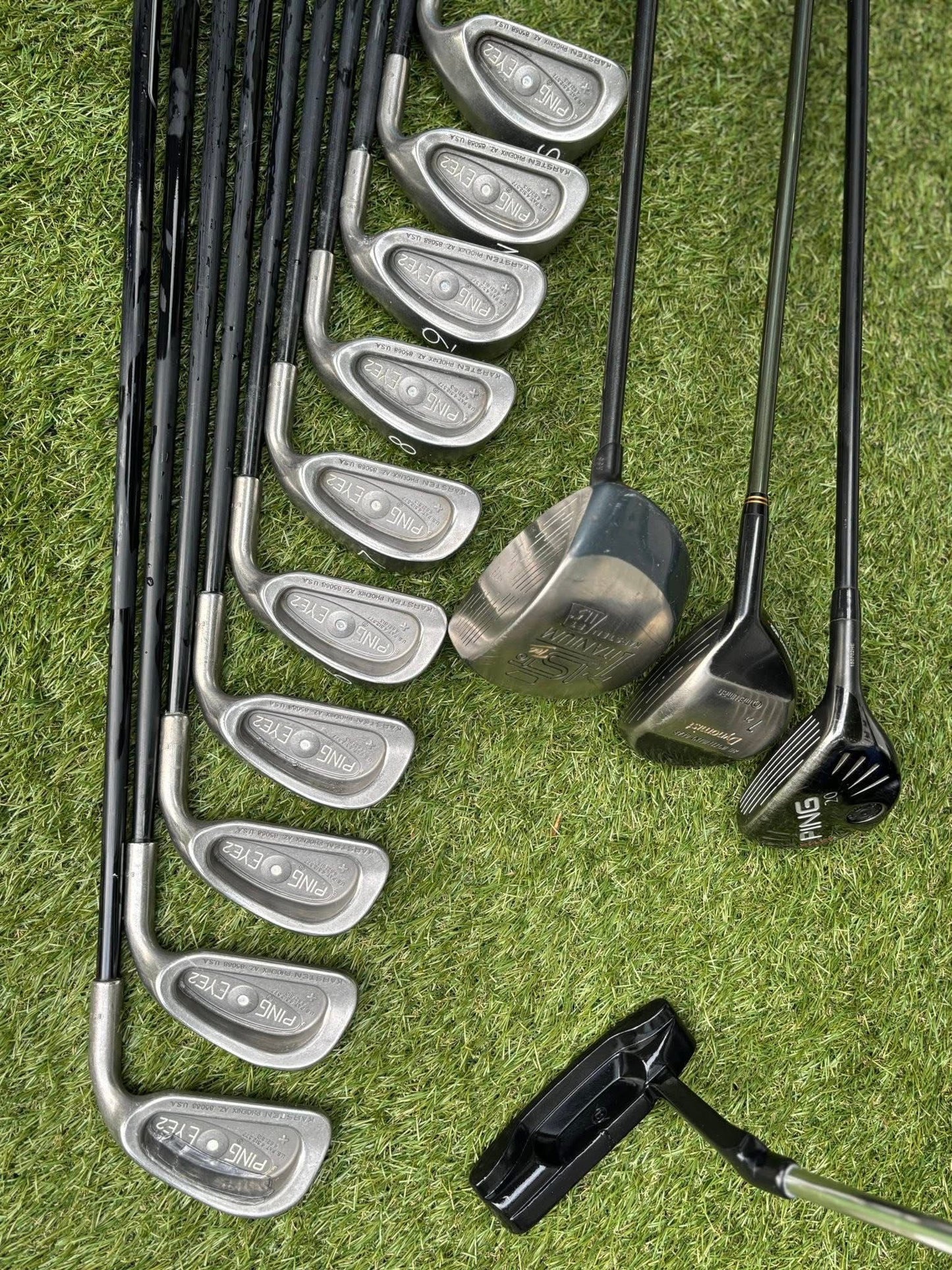 PING Eye 2 Full Set (White Dot • 1-SW + Woods + Hybrid + Putter + Bag)