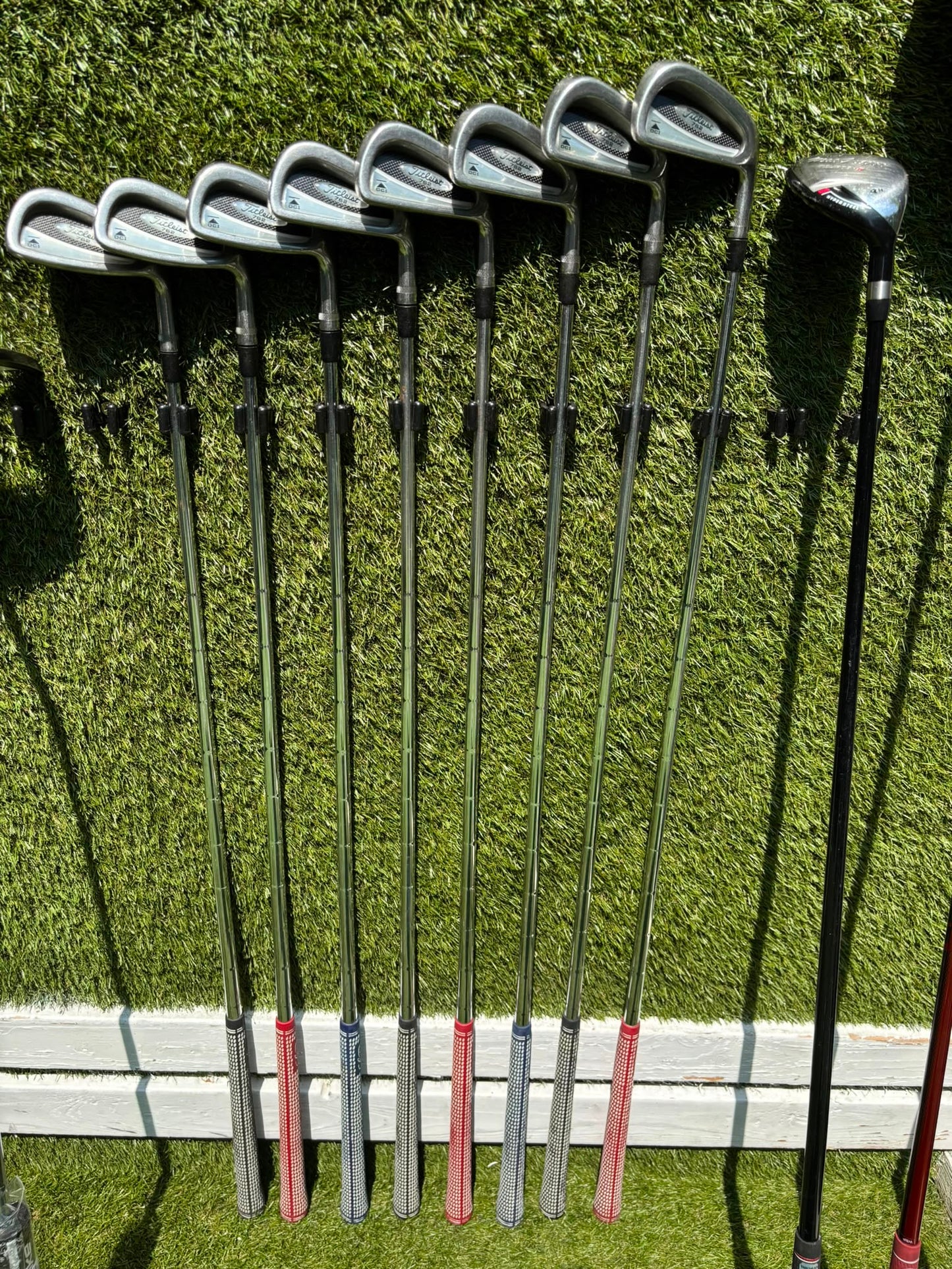 Titleist DCI 762 Irons, Cobra Driver, Odyssey White Ice Teron & Titleist Stars & Stripes Cart Bag