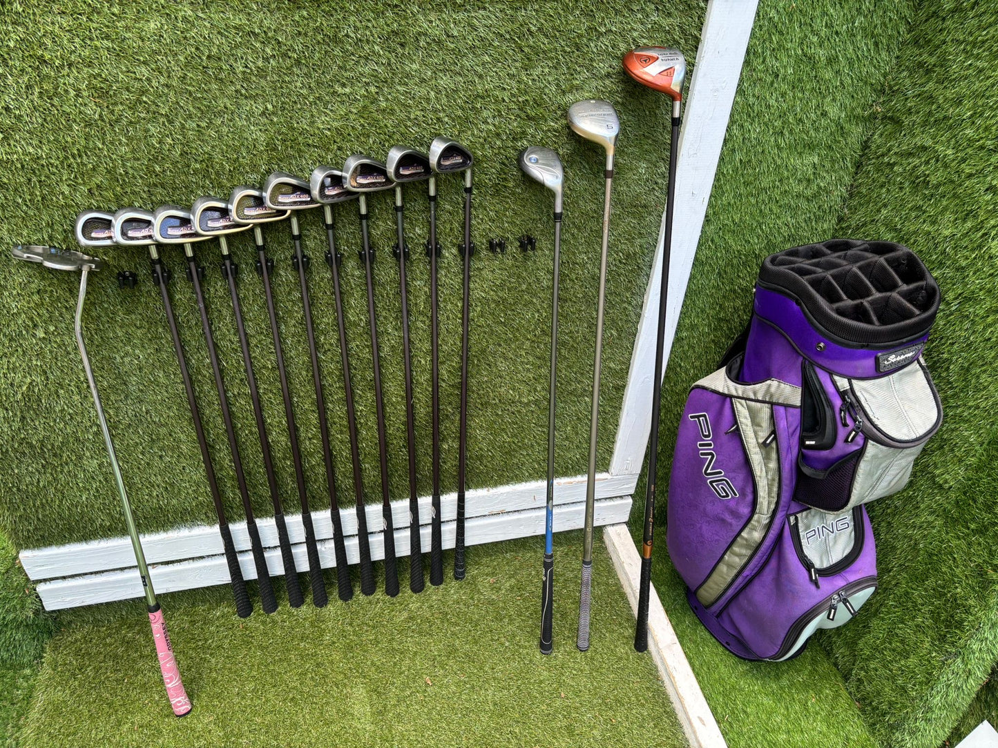 Yonex Super ADX 400 Ladies Golf Set with TaylorMade Burner Woods & PING Bag
