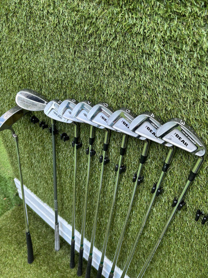 Jack Nicklaus Bear Iron Set + John Letters Driver + Woods + Bag – Full Starter Setup