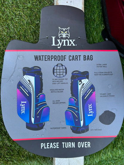 Nike Slingshot 4D Irons, Nike Driver, Cobra 4 Wood, Nike VR_S Hybrid, Odyssey Putter, New Lynx Waterproof Cart Bag