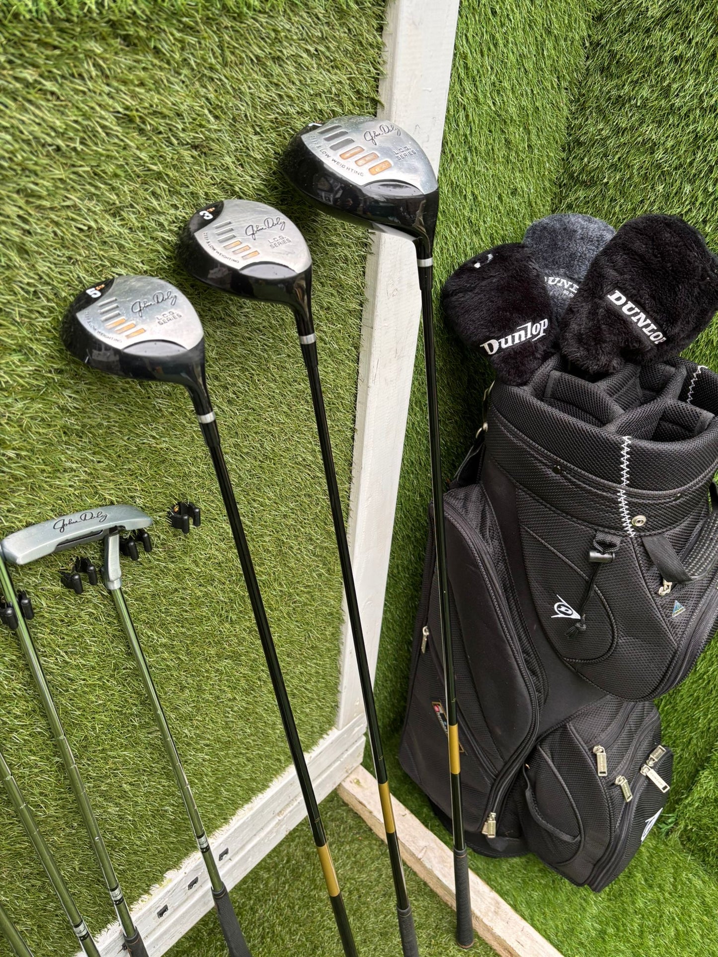 Dunlop John Daly Oversize Full Golf Set (4–SW) + LCG Woods + Bag Free P&P