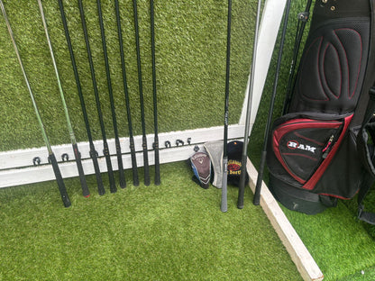 Mizuno Zephyr Irons + Callaway Big Bertha Woods + Hybrid + Wedge + Stand Bag (11 Clubs)