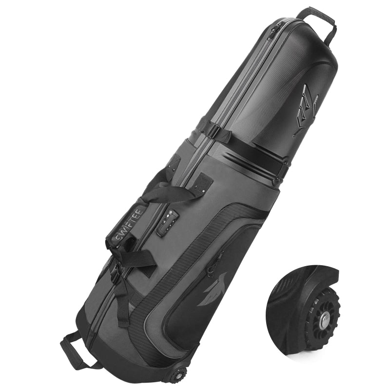 SWIFTEE Premium Golf Travel Bag with Hard Case Top & TSA Lock – 1680D Oxford, Oversized Wheels, Lightweight Airline Carrier for Maximum Club Protection