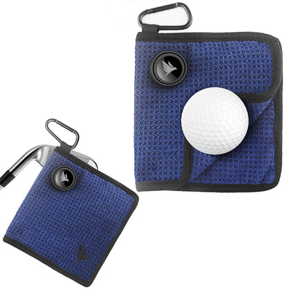 SWIFTEE Golf Pouch Waist Pocket Wet and Dry Liner Ball Towel - With Magnet, Ball Marker and Caribiner Clip