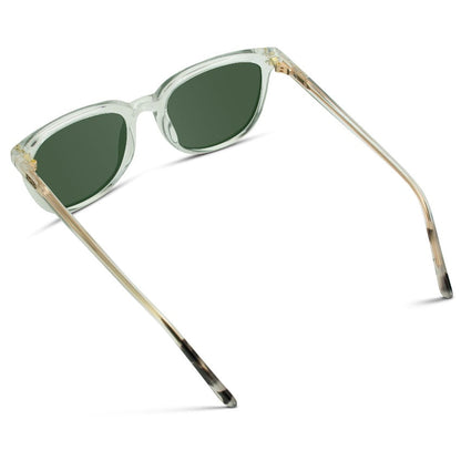 ABNER Unisex Polarized Sunglasses in Glossy Clear Crystal by WMP Eyewear