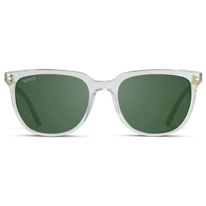 ABNER Unisex Polarized Sunglasses in Glossy Clear Crystal by WMP Eyewear