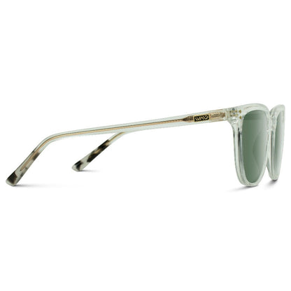 ABNER Unisex Polarized Sunglasses in Glossy Clear Crystal by WMP Eyewear