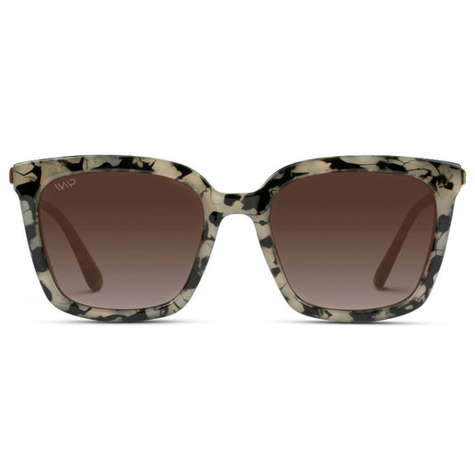 Lunettes de soleil oversize MADISON pour femme, couleur écaille beige, par WMP Eyewear UK