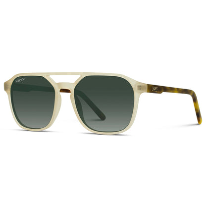 HUNTER Men's Double Bridge Aviator Sunglasses in Tortoise Champagne by WMP Eyewear