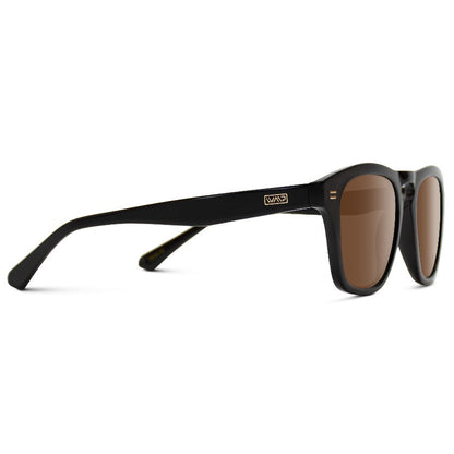 Lunettes de soleil unisexes modernes DASH en noir brillant par WMP Eyewear