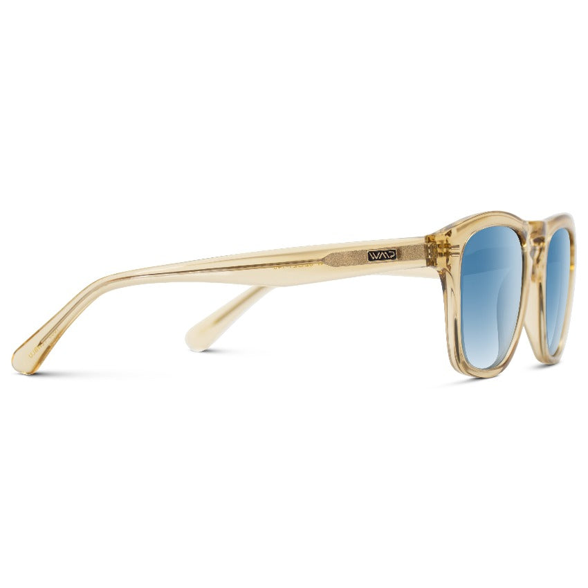 DASH Modern Unisex Sunglasses in Champagne Crystal Blue by WMP Eyewear