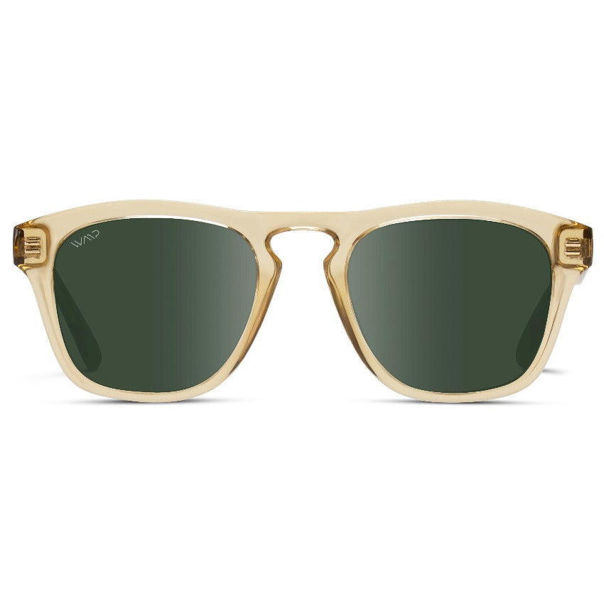 DASH Modern Unisex Sunglasses in Champagne Crystal Green by WMP Eyewear