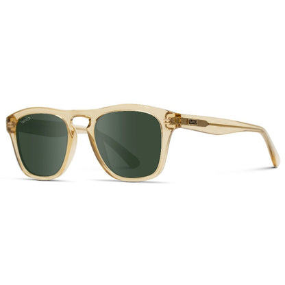 DASH Modern Unisex Sunglasses in Champagne Crystal Green by WMP Eyewear