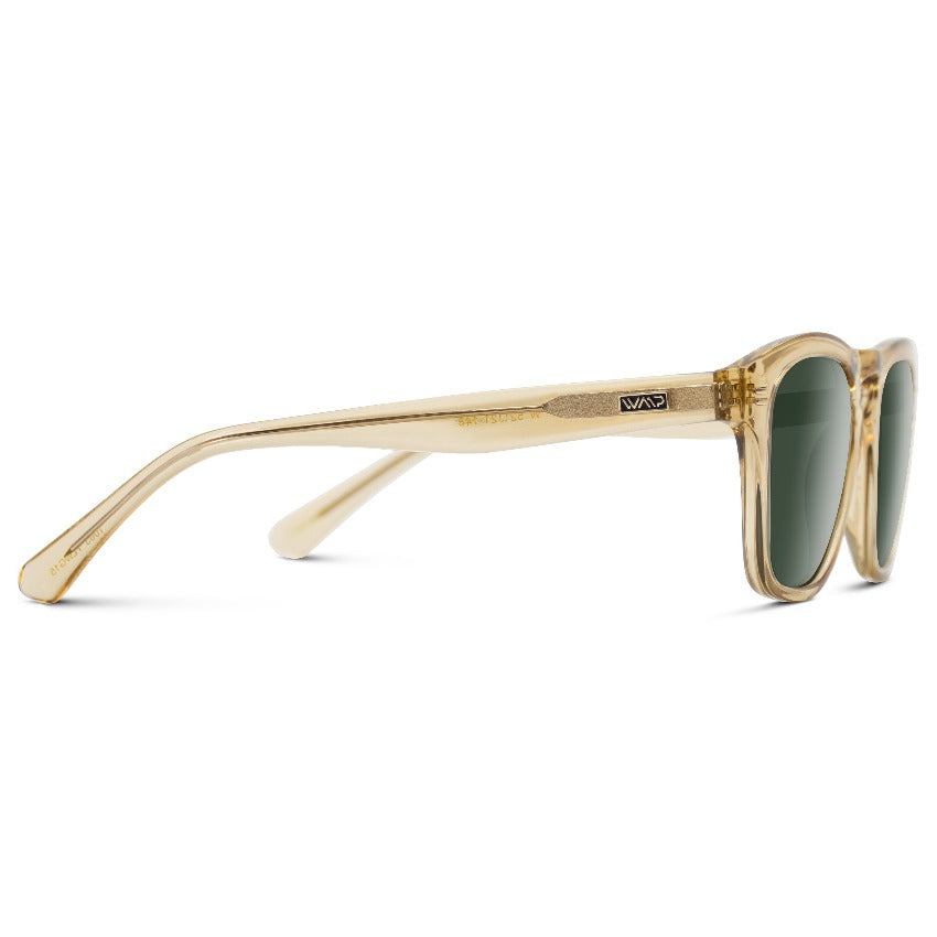 DASH Modern Unisex Sunglasses in Champagne Crystal Green by WMP Eyewear