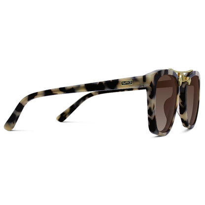Lunettes de soleil oversize DEMI pour femme, couleur écaille beige, par WMP Eyewear UK