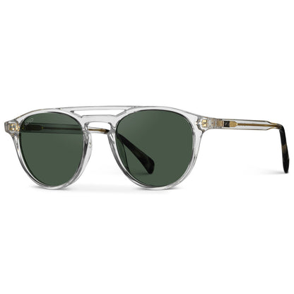 EASTON Men's Round Trendy Sunglasses in Clear Gloss by WMP Eyewear