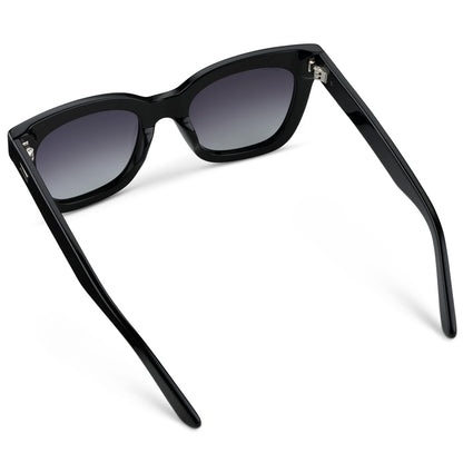 STORMI Cat Eye Women's Sunglasses in Glossy Black by WMP Eyewear