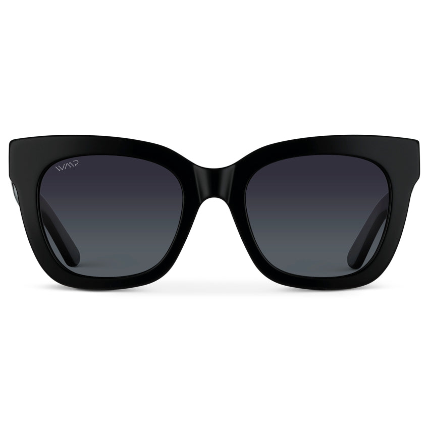 STORMI Cat Eye Women's Sunglasses in Glossy Black by WMP Eyewear