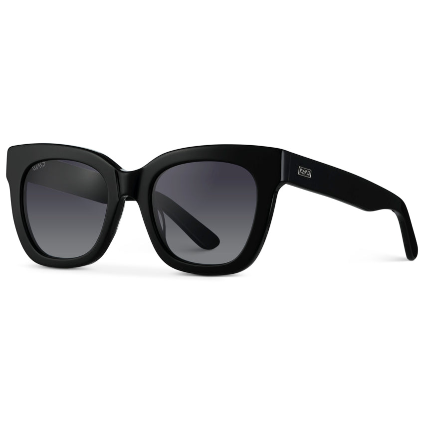 STORMI Cat Eye Women's Sunglasses in Glossy Black by WMP Eyewear