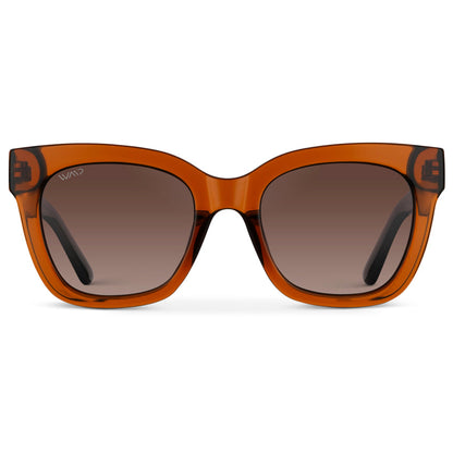 STORMI Cat Eye Women's Sunglasses in Crystal Chestnut Brown by WMP Eyewear UK