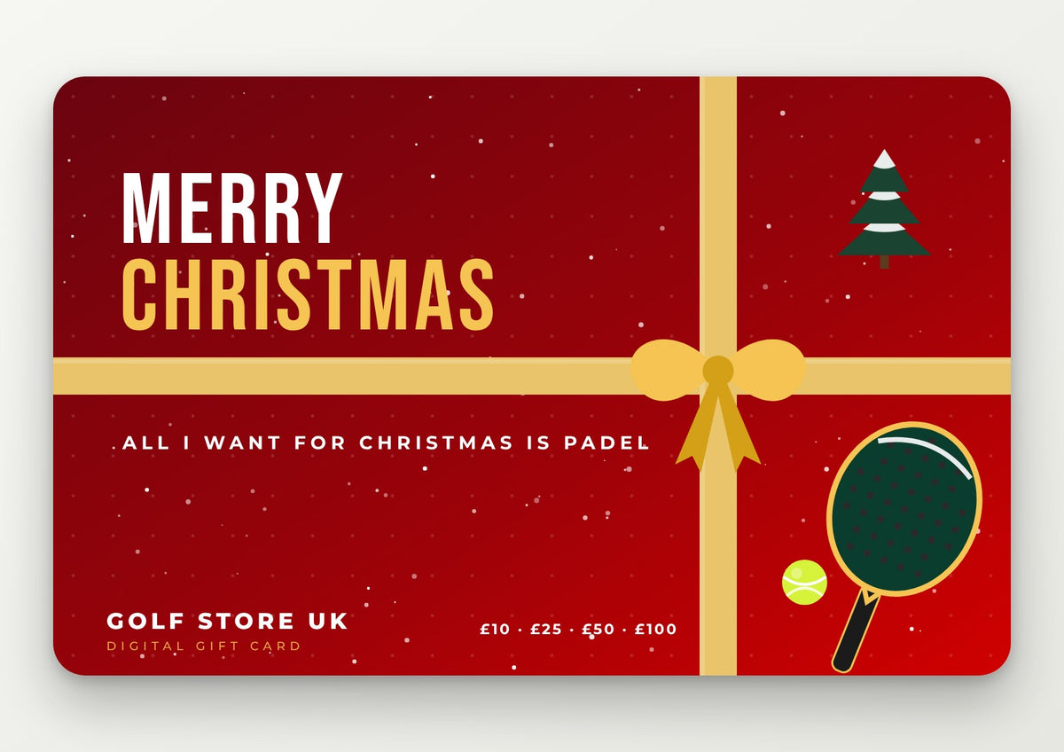 Golf Store UK digital gift card – Merry Christmas padel design