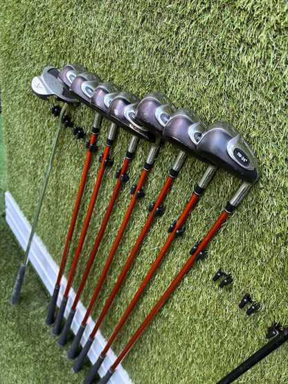 Hippo XXL Iron Set + TaylorMade r7 Rescue Hybrid + Integra Driver + Izzo Stand Bag