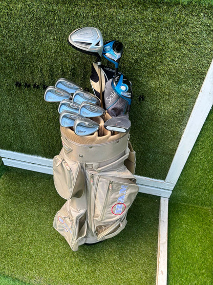 Cobra 3100 I/H Ladies Graphite Irons, Callaway Solaire Woods & RAM Force Cart Bag