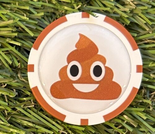 3 Poo Emoji Golf Poker Chips